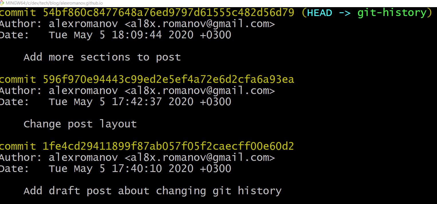 git history